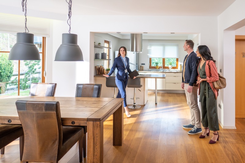 Female real estate agent